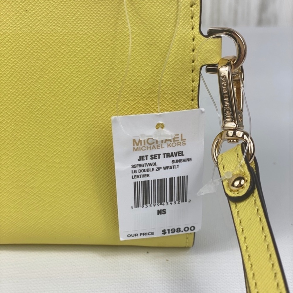 Michael Kors DoubleZip Wallet Wristlet Sunshine - Picture 6 of 6